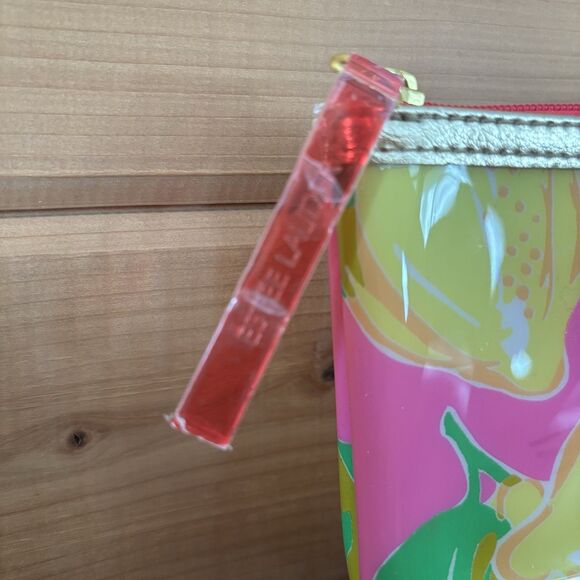 2 Lilly Pulitzer/ Estee Lauder Make Up Bags Pink & Lemons Zip Cosmetic Travel - Picture 9 of 10